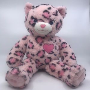 Build a Bear Pink Cheetah Plush Stuffed Animal 20”